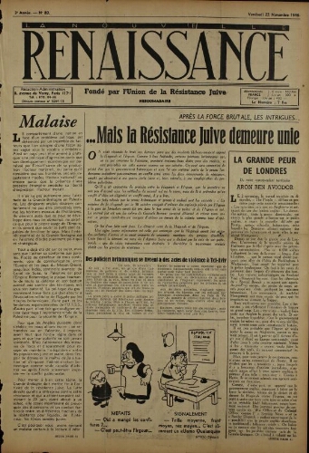 La Nouvelle Renaissance  N°80 (22 nov. 1946)